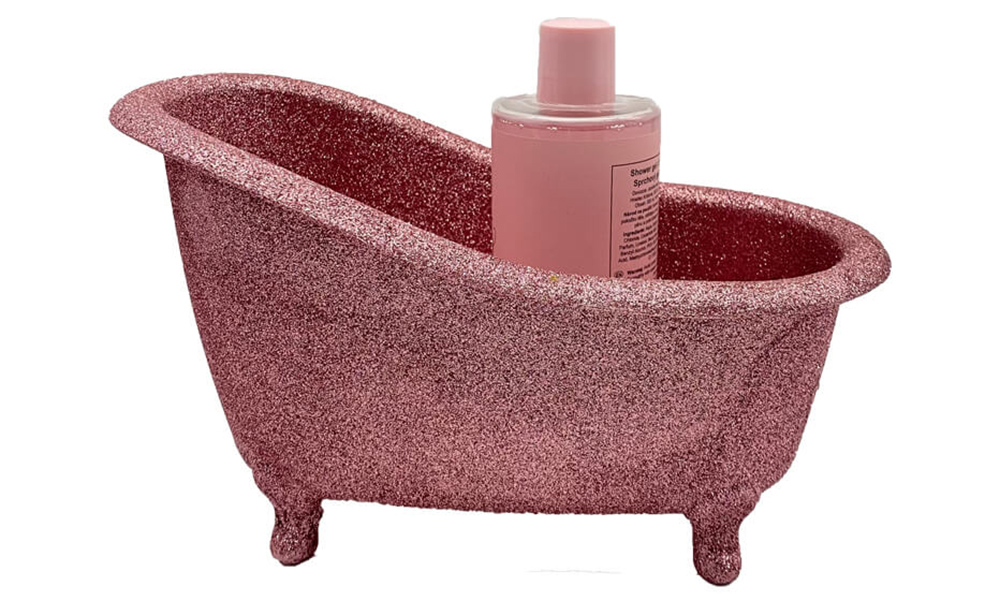 Mini baignoire en plastique brillant rose